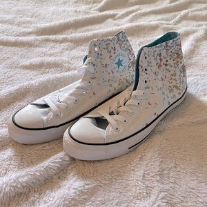 converse high top confetti women’s size 10
